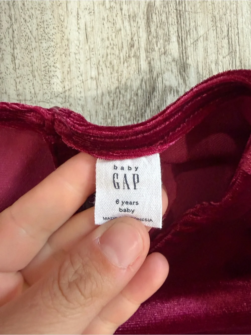 GAP Burgundy Velvet Girls Two-Piece Set